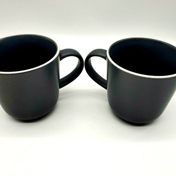 Royal Doulton Gordon Ramsay Mugs Slate Gray Bread Street 3.5"H Set Of 2 - Picture 6 of 12